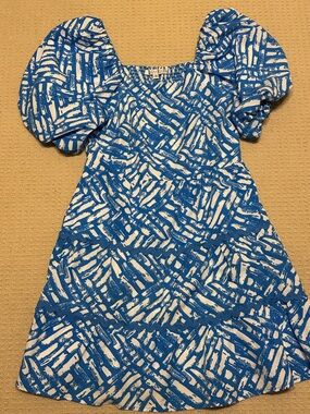 Joy Joy Blue and White Midi Dress